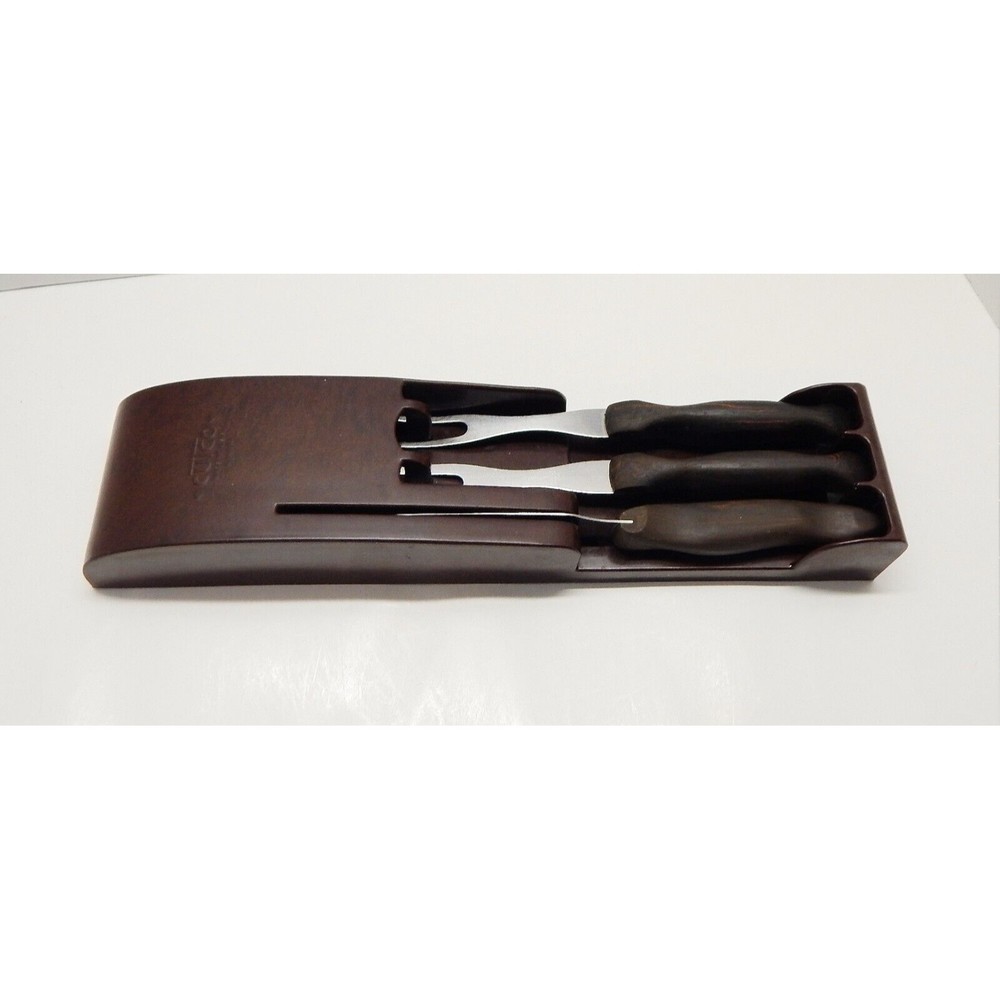 Cutco 3 Piece Kitchen Utensil Set Forks Spatula Wall Rack 1026, 1027, 1028 USA